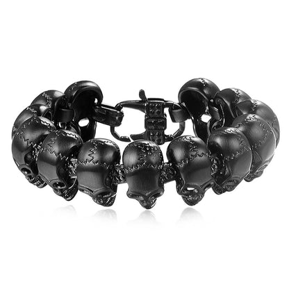 Men's Line of Skulls Bracelet