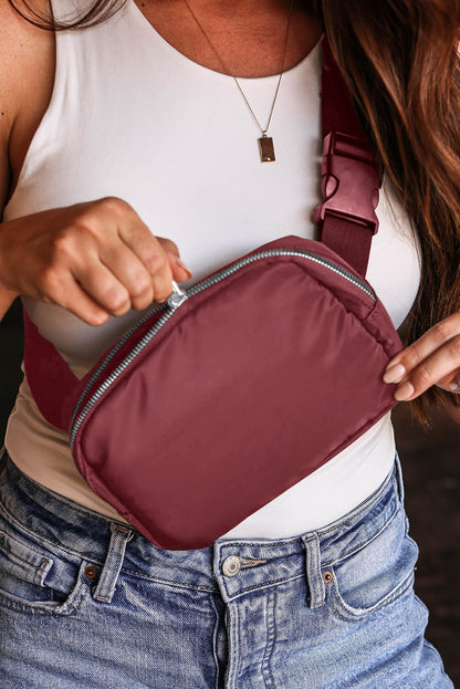 Waterproof Zipped Fanny Pack Crossbody Sling Bag