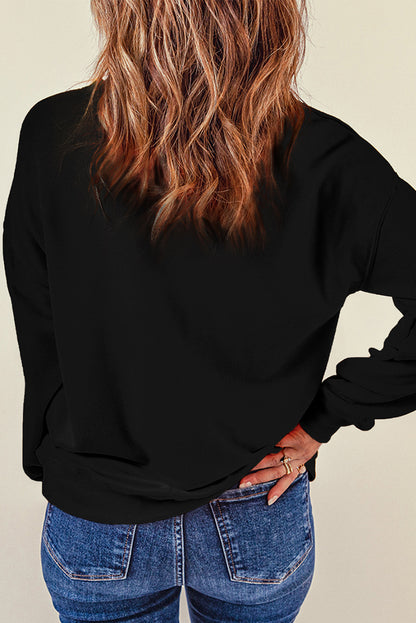 Black Valentine LOVE MORE Graphic Crew Neck Sweatshirt