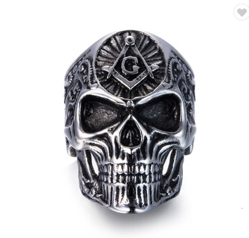 Masonic Symbol Skull Ring