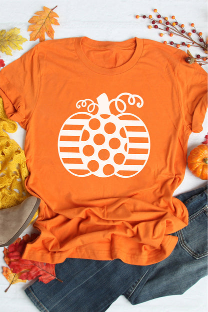 Orange Halloween Pumpkin Graphic Tee