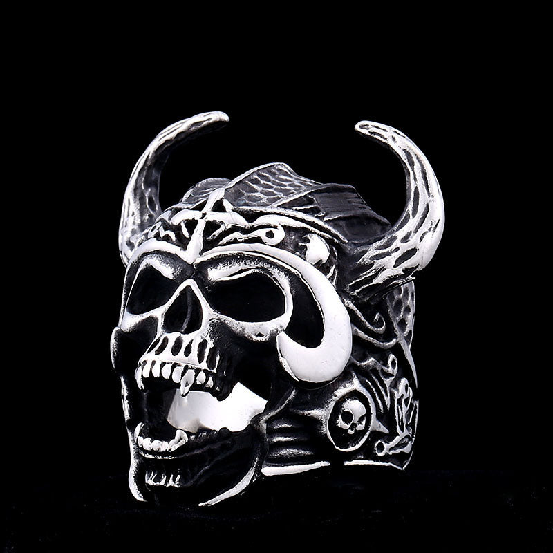 Helmet Warrior Skull Ring
