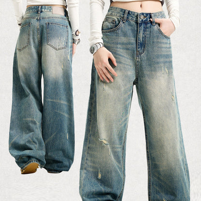 New Heavy Industry Straight American Retro Jeans