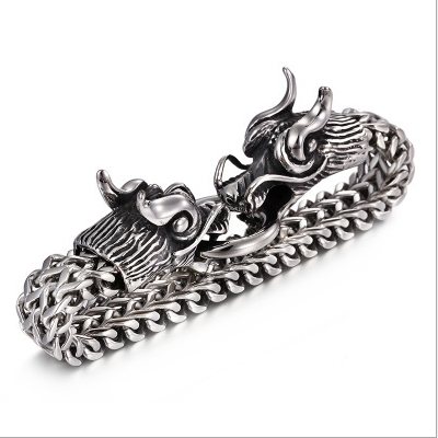 Men's Double Dragon Bracelet