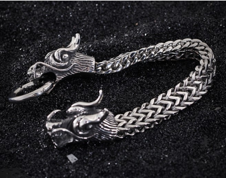 Men's Double Dragon Bracelet