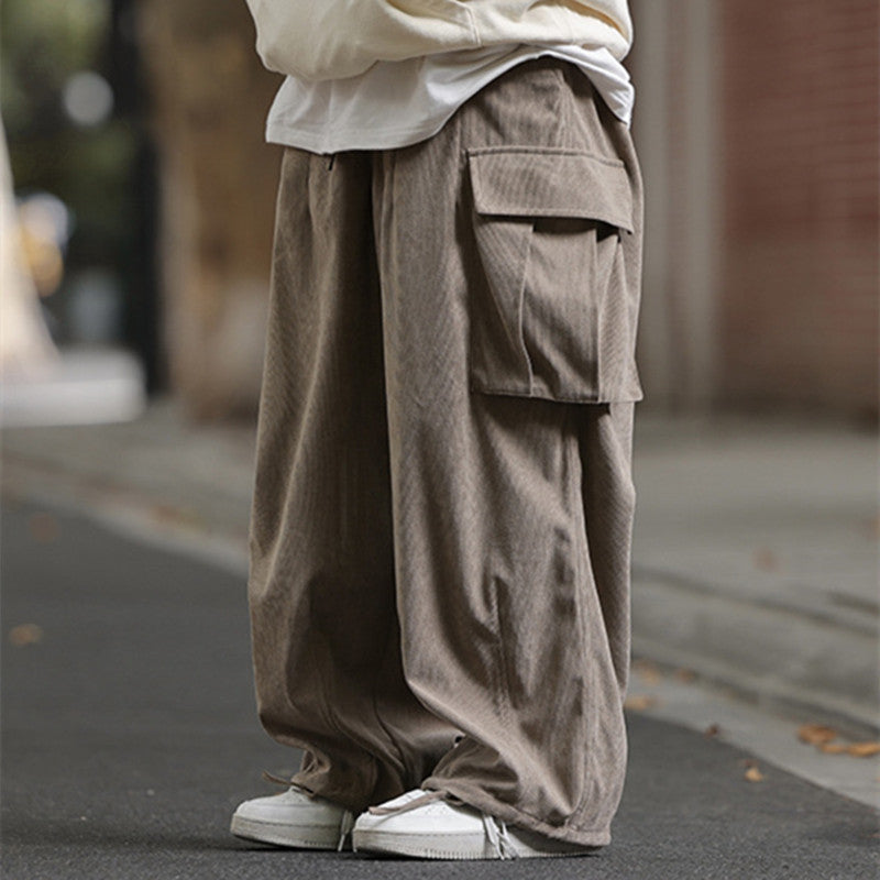 Loose Cargo Pants Men's Corduroy Casual Pants