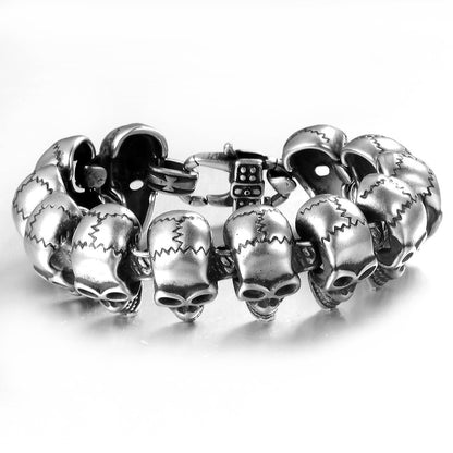 Men's Line of Skulls Bracelet