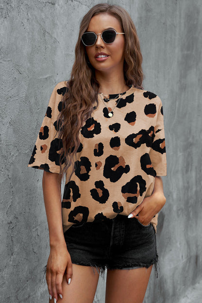 Print Drop Shoulder Pullover Long Sleeve Top