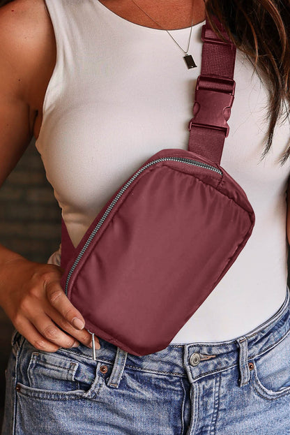 Waterproof Zipped Fanny Pack Crossbody Sling Bag