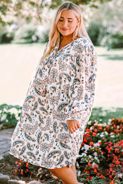 Bohemian Forgotten Paradise Paisley Plus Size Dress