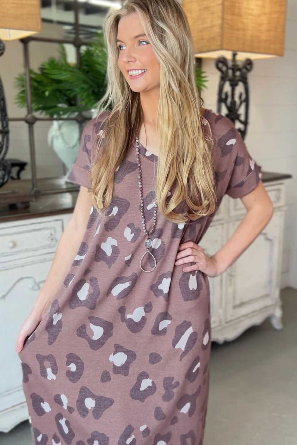 Leopard Print Ruffled Sleeveless Tiered Boho Top