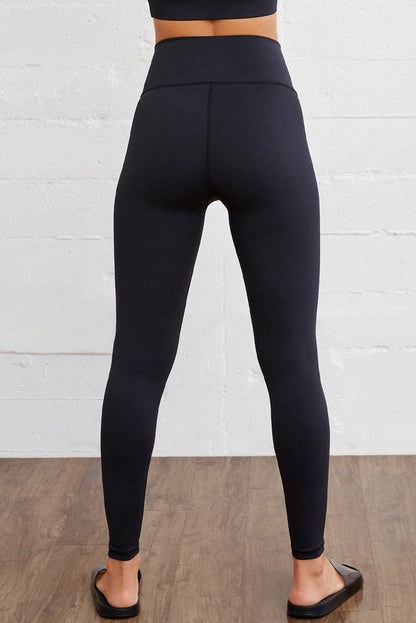 Black Arched Waist Seamless Active Leggings