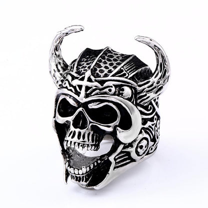 Helmet Warrior Skull Ring