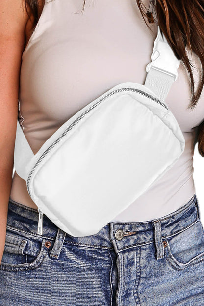 Waterproof Zipped Fanny Pack Crossbody Sling Bag