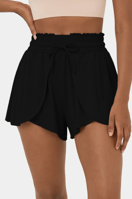 Frill High Waist Petal Wrap Swim Shorts