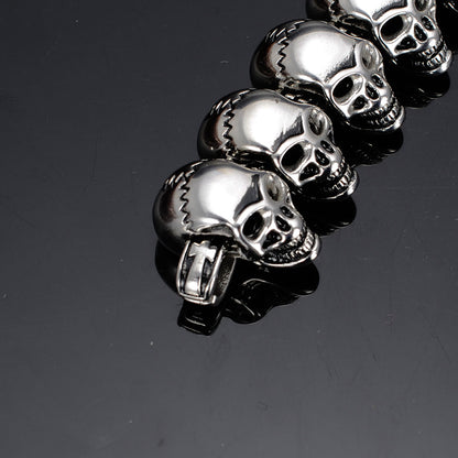 Men's Line of Skulls Bracelet