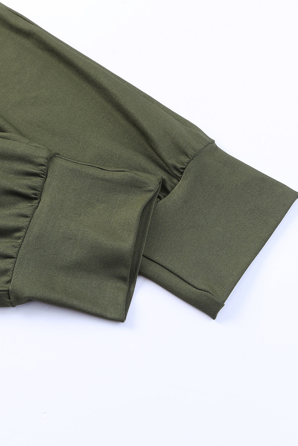 Green High Waist Pleated Casual Pocket Leggings