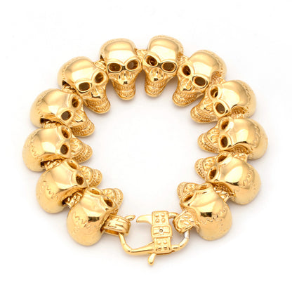 Men's Line of Skulls Bracelet