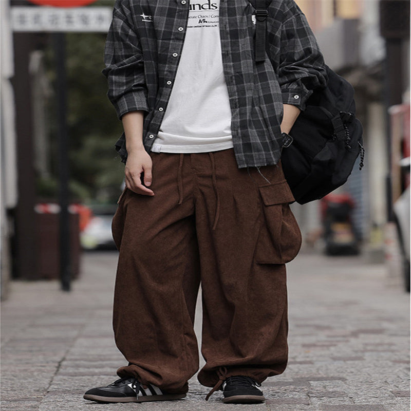 Loose Cargo Pants Men's Corduroy Casual Pants