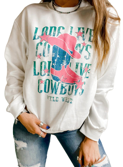 LONG LIVE COWBOY WILD WEST Graphic Sweatshirt