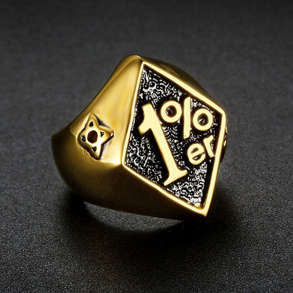 1%ER Motorcycle Club Ring