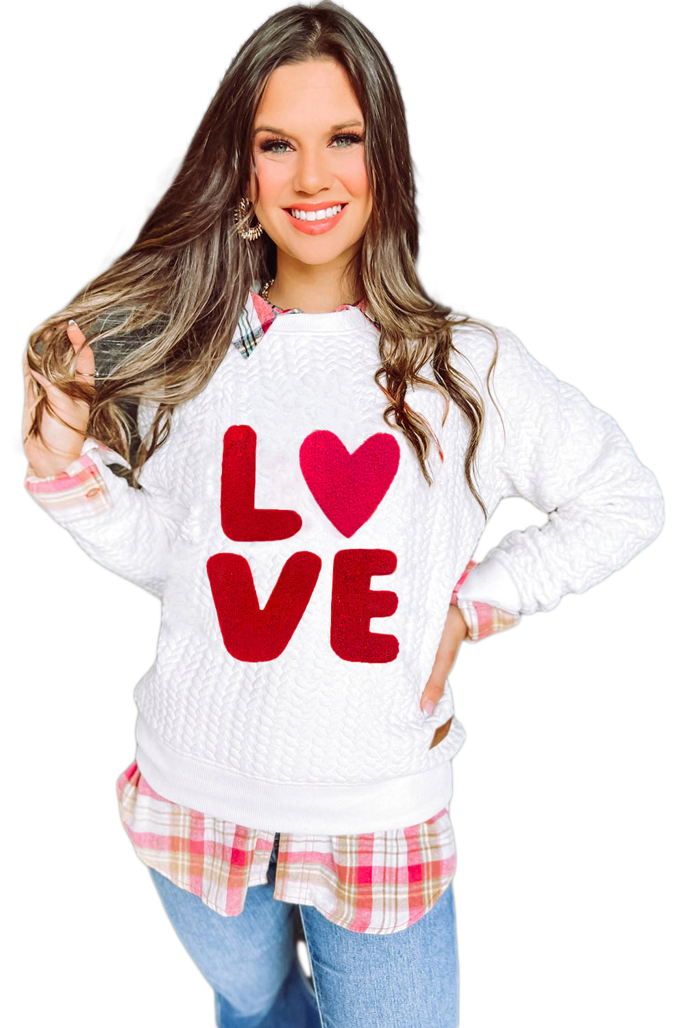 Merry and Bright Quilted Sweatshirt