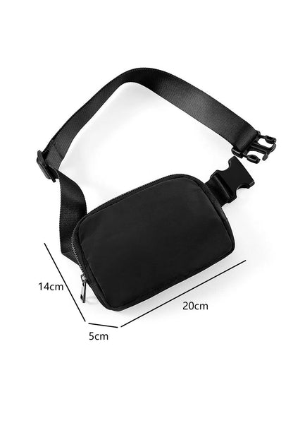 Waterproof Zipped Fanny Pack Crossbody Sling Bag