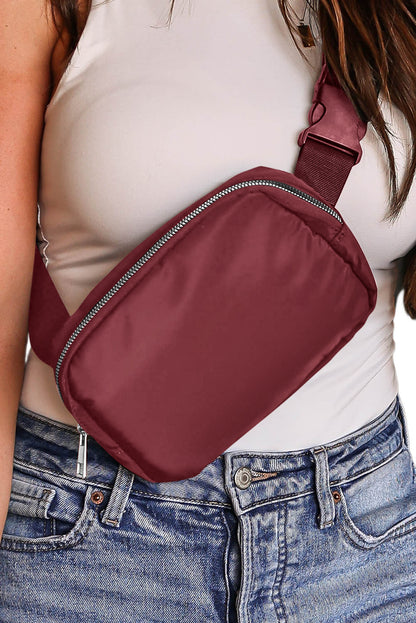 Waterproof Zipped Fanny Pack Crossbody Sling Bag