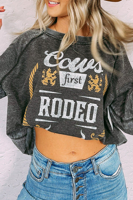 Cows Banquet RODEO Graphic Mineral Washed Sweatshirt