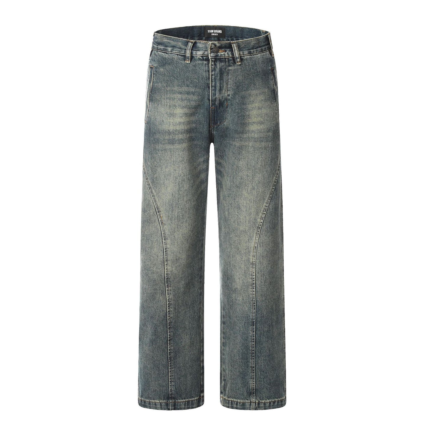 American Retro Jeans Men And Women Casual Straight-leg High Street