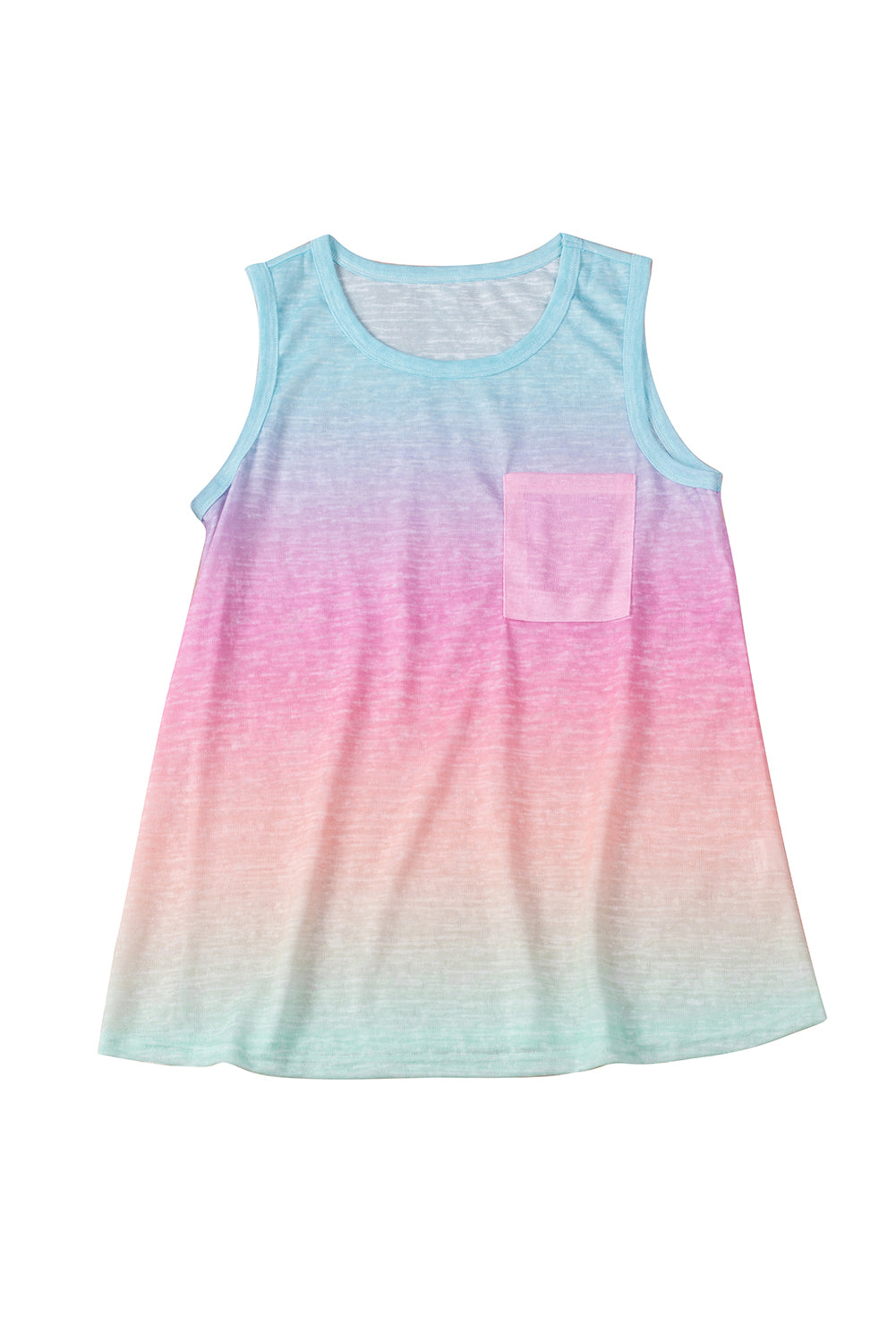 Tie Dye Front Pocket Sleeveless Tank Top