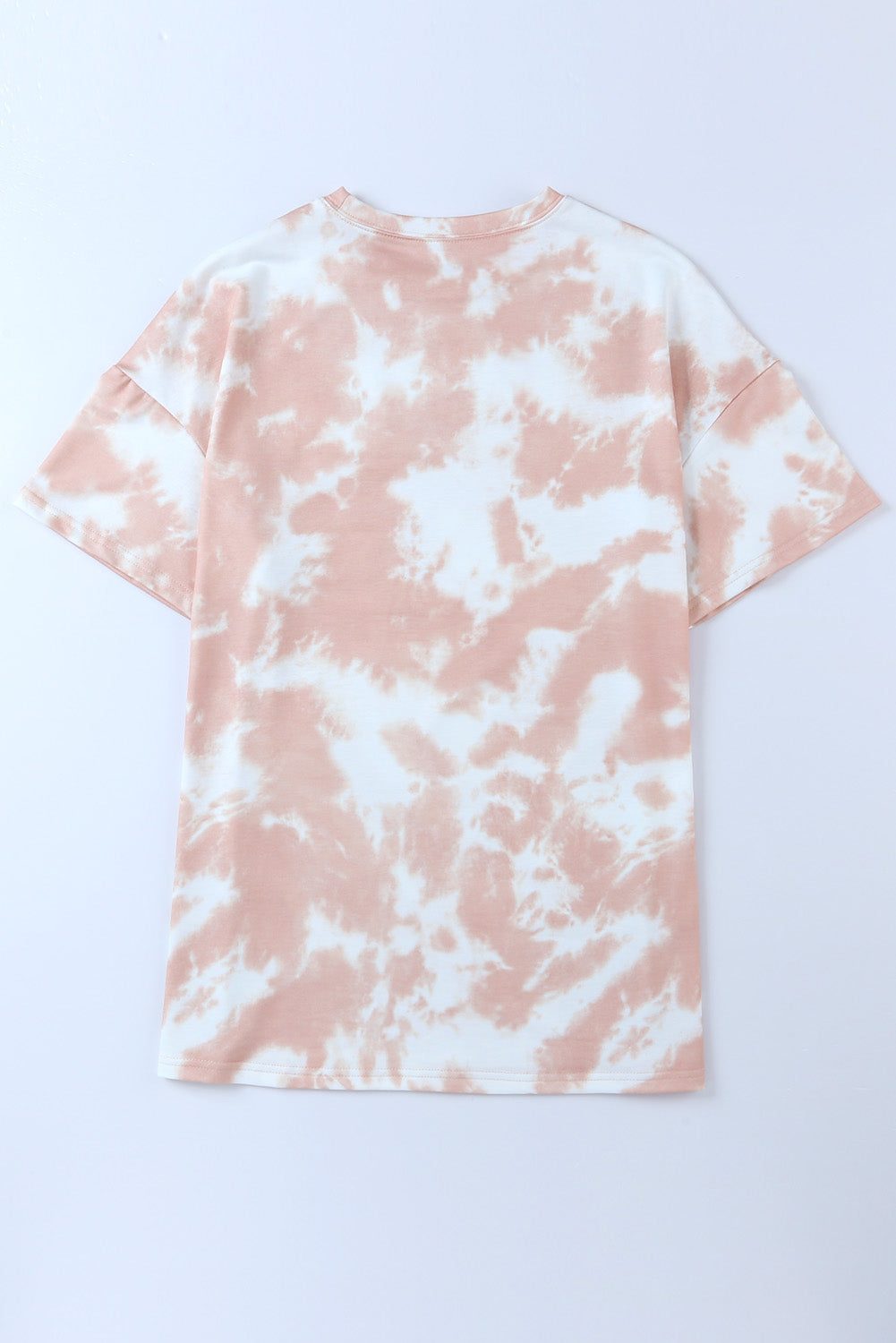 Pink Stars & Striped Tie Dye Distressed Boyfriend T Shirt