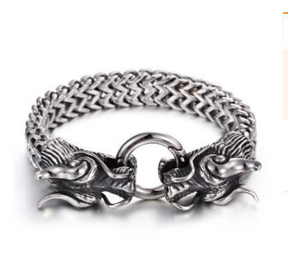 Men's Double Dragon Bracelet