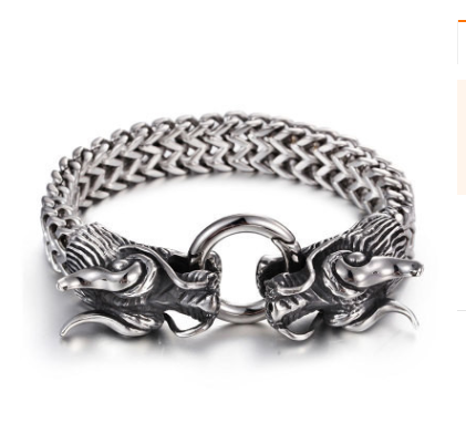 Men's Double Dragon Bracelet