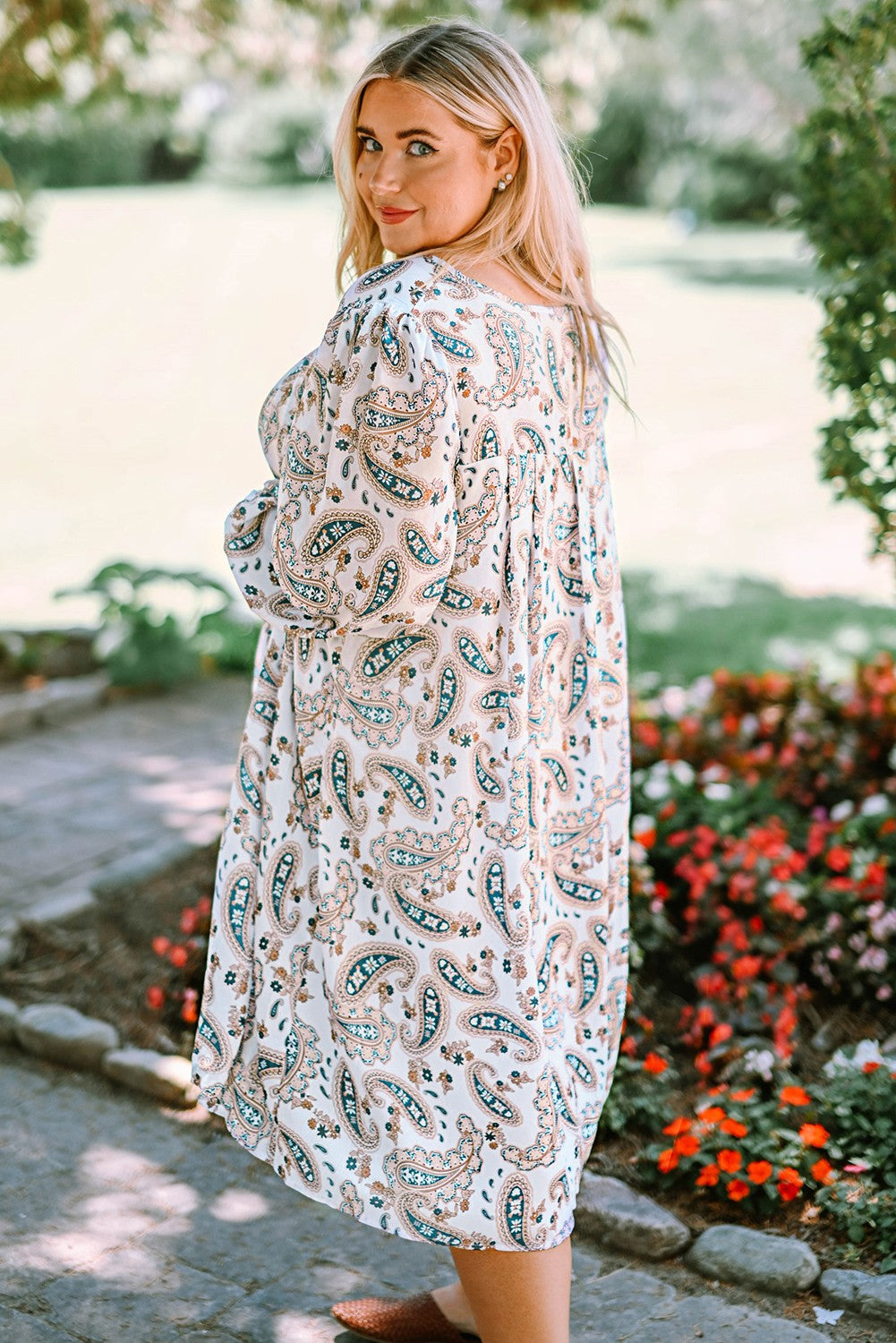 Bohemian Forgotten Paradise Paisley Plus Size Dress