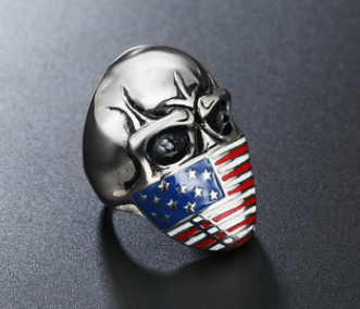 USA FLAG Masked Skull