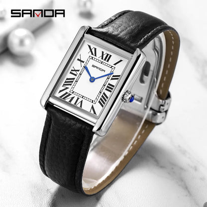 Sanda Rectangular Wrist Watches for Women.