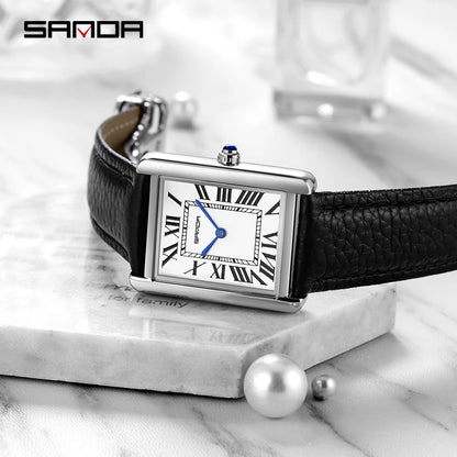 Sanda Rectangular Wrist Watches for Women.