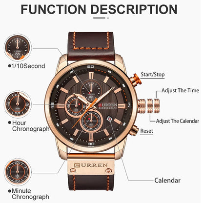 Luxury Chronograph Quartz Watch for Men