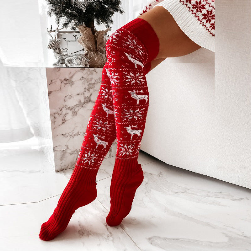 Christmas Over-the-Knee Knitted Long Socks