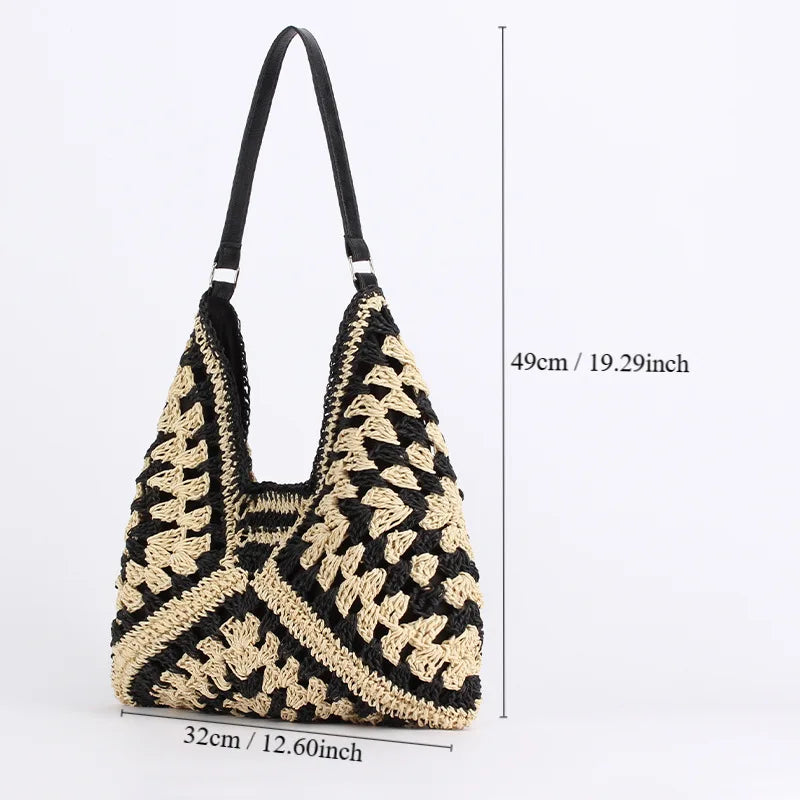 EYS Fashion - Vintage Shoulder Bag Casual Handbag Beach Bag