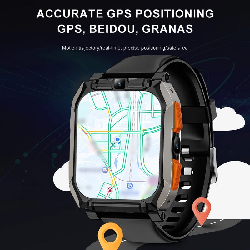 5MP HD Dual Camera Smart Watch 4G Net SIM Card Google Play Youtube NEW T3 GPS WIFI Position Tiktok Call Android 9 Smartwatch