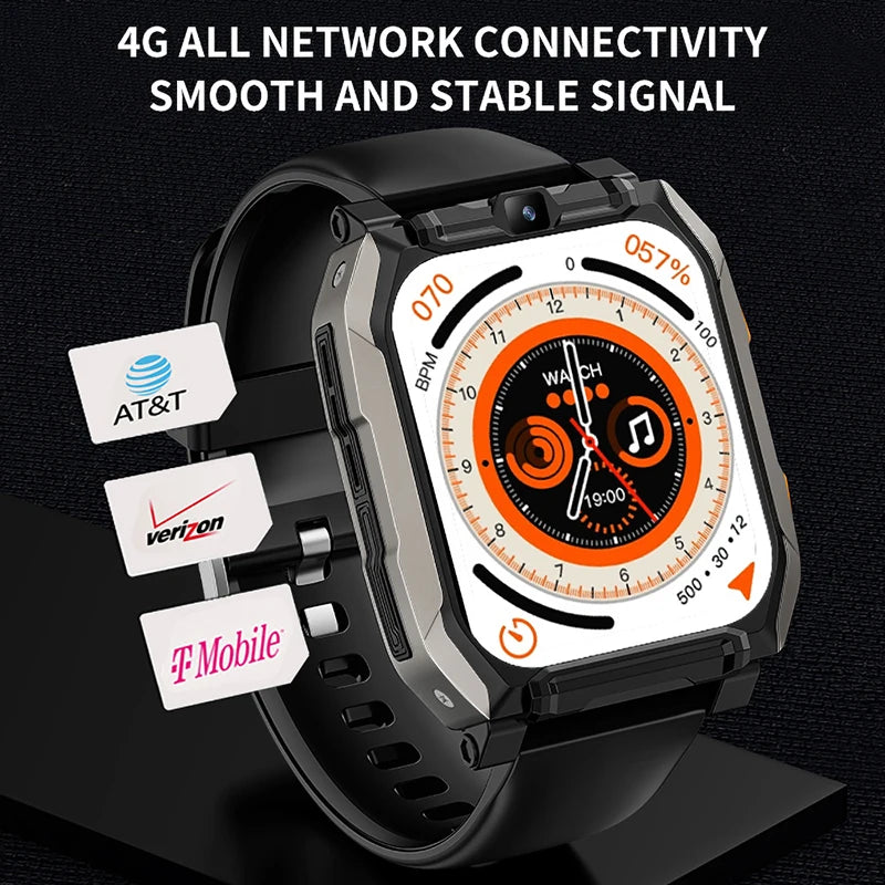 5MP HD Dual Camera Smart Watch 4G Net SIM Card Google Play Youtube NEW T3 GPS WIFI Position Tiktok Call Android 9 Smartwatch