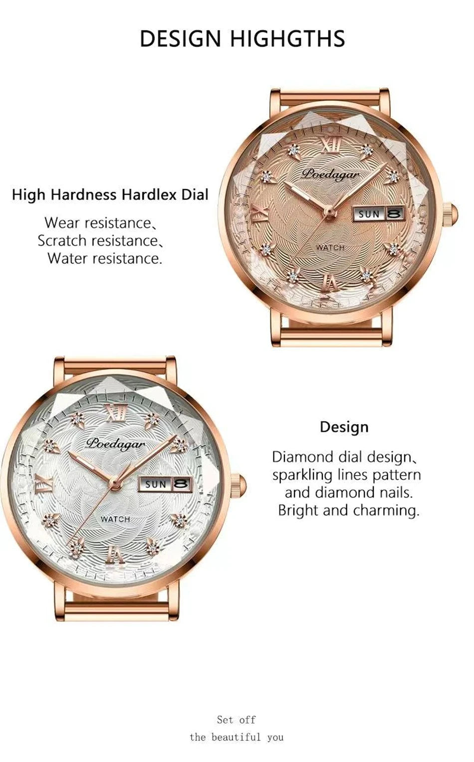 POEDAGAR Women New Fashion Luxury Watch