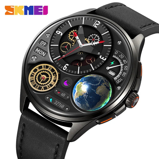 SKMEI Smartz Watch for Man Smart Split Screen Display APP Message Remind Bluetooth Call Smartwatch Tiktok Control Android IOS
