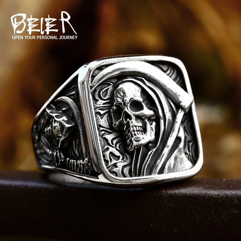 The Grim Reaper Biker Ring