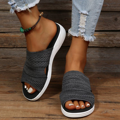 Casual Women's Open Toe Slip on wedge Sandals