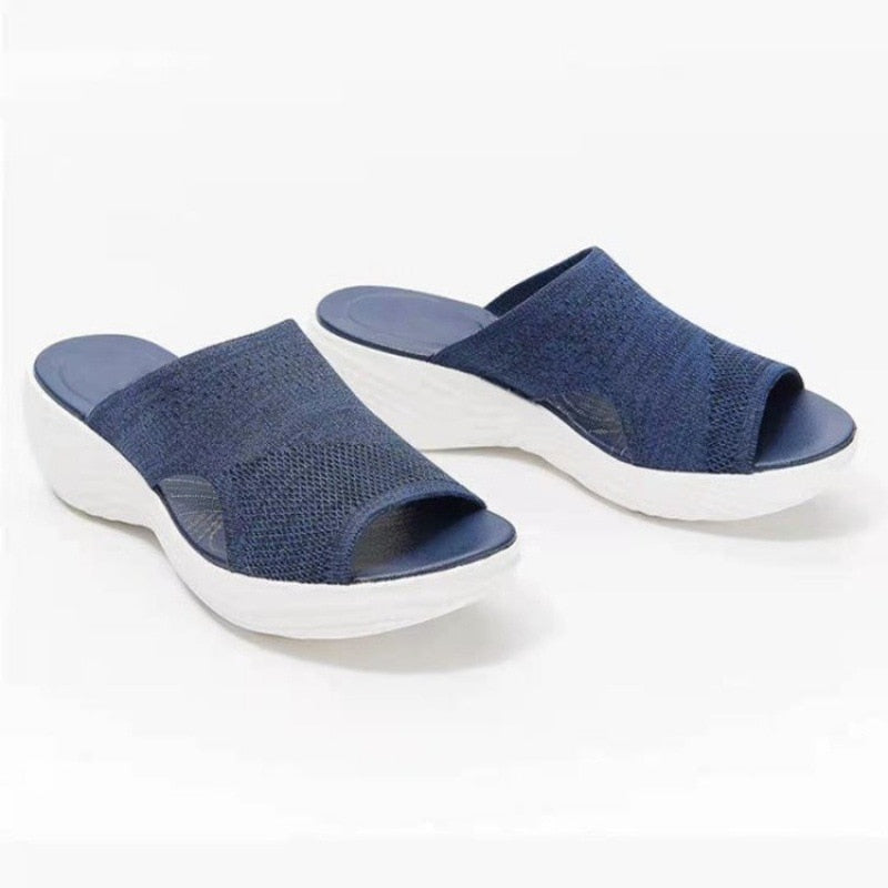 Casual Women's Open Toe Slip on wedge Sandals