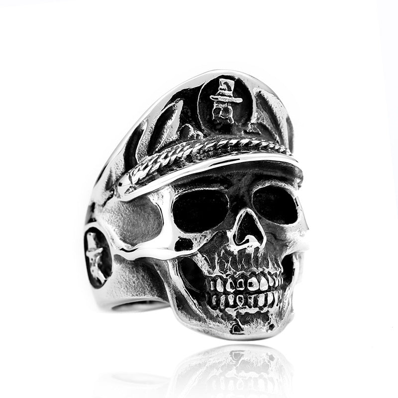 Pilot Cap Skull Rings