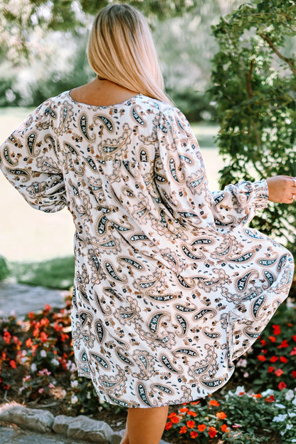 Bohemian Forgotten Paradise Paisley Plus Size Dress